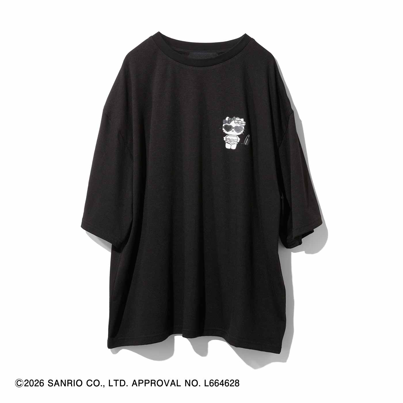 MEDE19F|HELLO KITTY トコナツを感じる プリントTシャツ〈ブラック〉