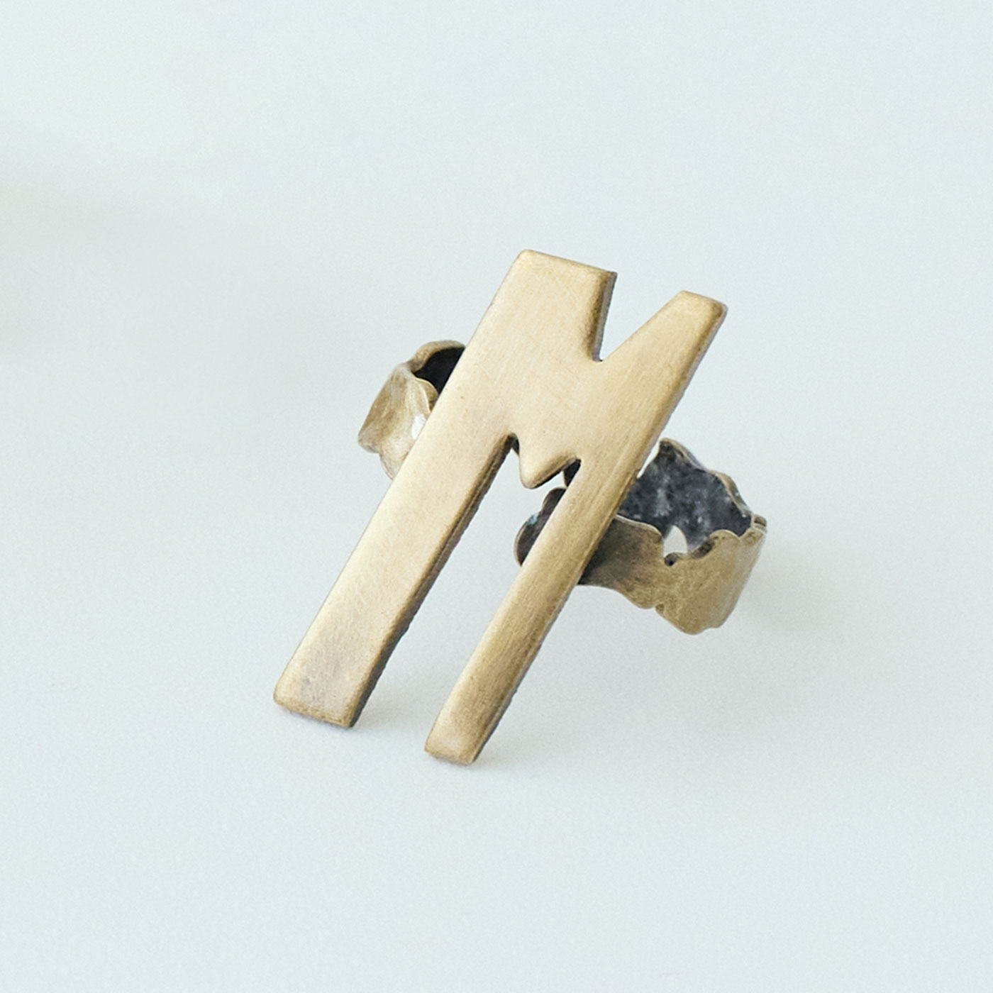 MEDE19F|ヴィンテージパーツイニシャルリング