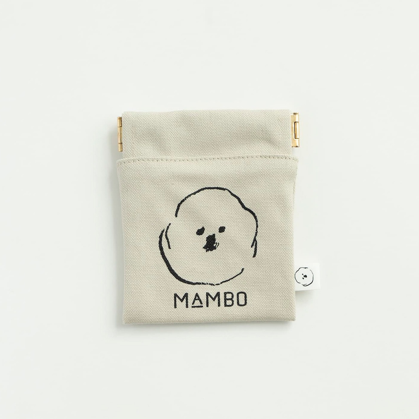 フェリシモの雑貨Kraso［クラソ］|MAMBO フラットバネポーチ mini〈グレーベージュ〉