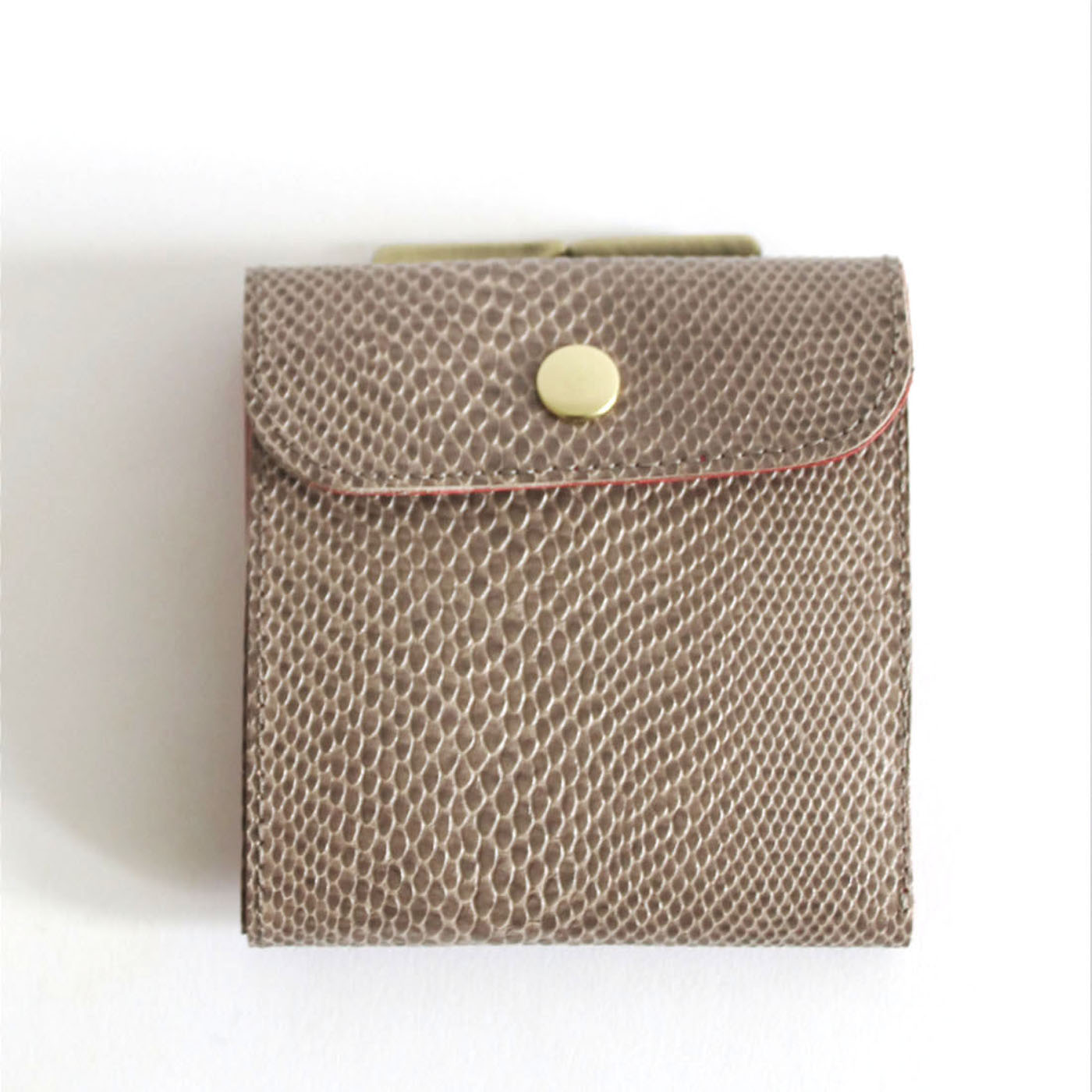 フェリシモの雑貨 Kraso|福岡の鞄作家 本革のエンベロープウォレット〈グレージュ〉