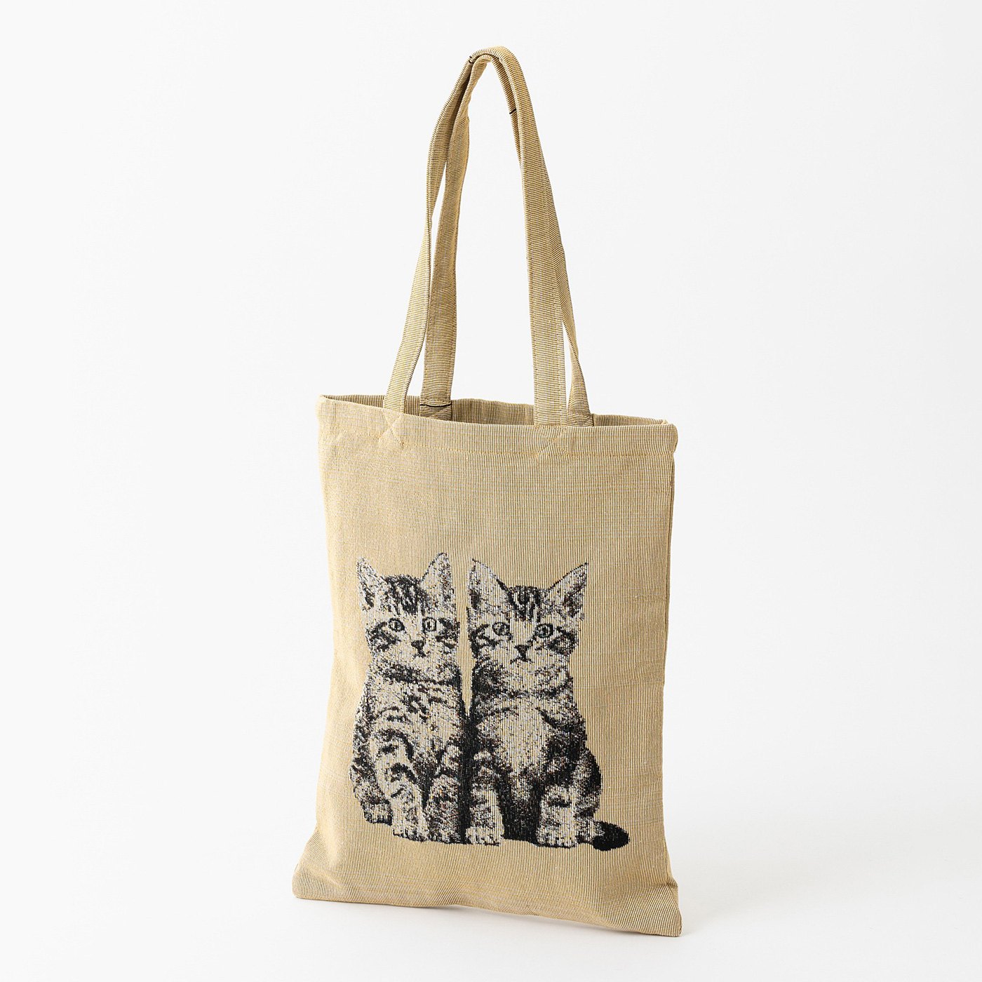 フェリシモの雑貨 Kraso|Purr Purr ジャカード織トートバッグ01.Beige